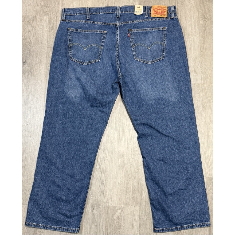 Levi's 559 Relaxed Straight Fit Jeans Men's Size 44x30 Medium Blue Stretch NWT - Picture 9 of 12